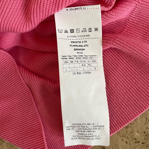 Marella Mixed-Knit Striped Sweater Deep Rose - Picture 6 of 8